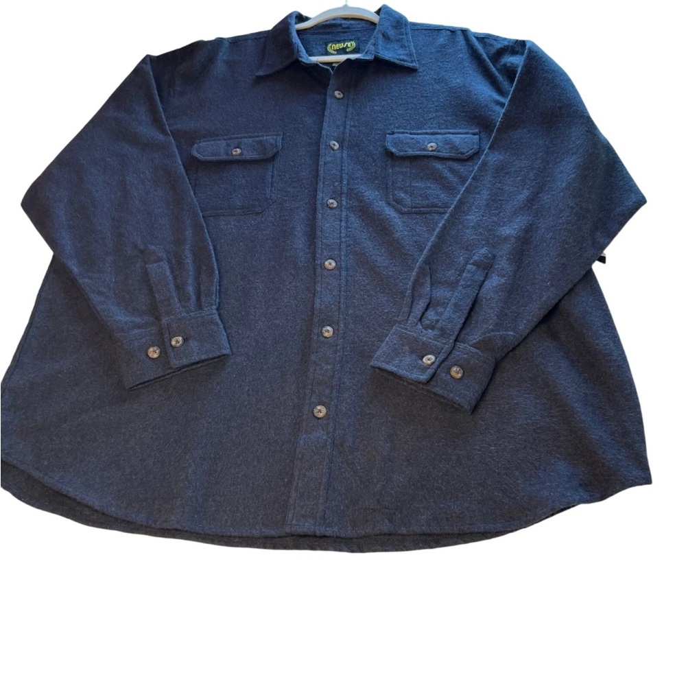 Neuse Sports Shop Chomise Button Up Shirt Shacket Men’s 2XL Blue 100% Cotton